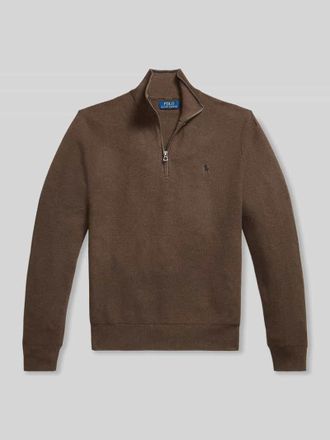 Polo Ralph Lauren Regular Fit Troyer aus reiner Baumwolle in Dunkelbraun, Gr&ouml;&szlig;e XXL