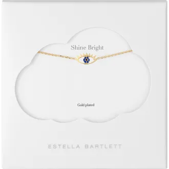 Estella Bartlett Happy Thoughts Eye Pendant Necklace in Gold at Nordstrom