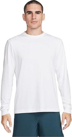 Nike Primary Dri-FIT Long Sleeve Versatile Top Mens Workout White/White : 2XL, Cotton/Polyester