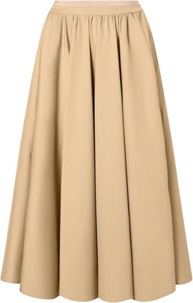 Patou Beige Solid Maxi Skirt