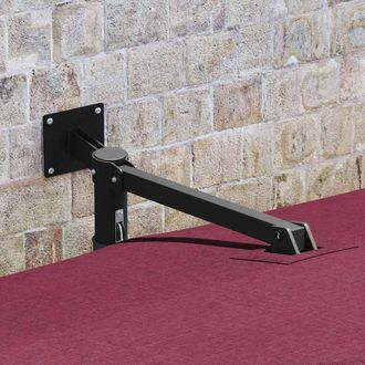 Berkfield Home Patio Umbrella Bordeaux red Polyester fabric Large Collapsible in Wine