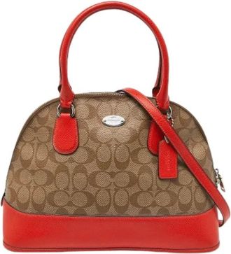 Coach Pre-owned Dome Satchel - Dames - Vintage Handtas - Bruin - ONE Size - Leer - Vintage