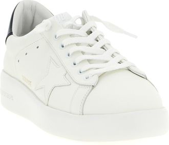 Golden Goose Mens Blue Cowhide Low Top Sneakers