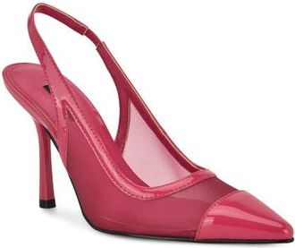 Nine West Jermain Slingback Pointed Toe Pump in Medium Pink at Nordstrom, Size 10.5