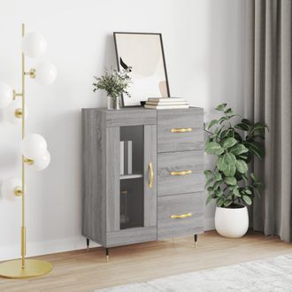 vidaXL Vidaxl - Aparador De Madera De Ingenier&iacute;a Gris Sonoma 69,5x34x90 Cm