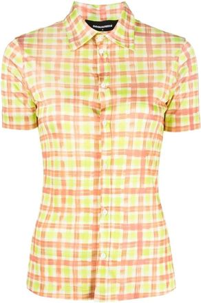 Dsquared2 Underwater Shirt - Dames - Overhemden - Veelkleurig - S - Katoen - Overhemden