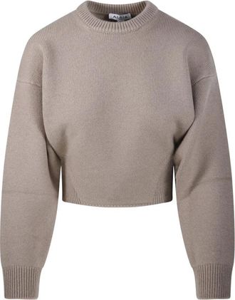 Alaia Cashmere Ronde Hals Trui - Dames - Ronde hals truien - Beige - XS - Kasjmier - Truien & Vesten