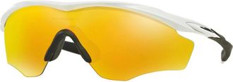Oakley XL Frame Zonnebril in Wit/Fire Iridium - unisex - Zonnebrillen - Wit - 45 MM - Accessoires