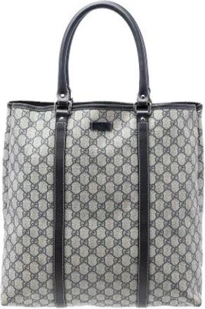 Gucci Pre-owned Canvas Tote Bag - Dames - Vintage Shopper - Beige - ONE Size - Leer - Vintage
