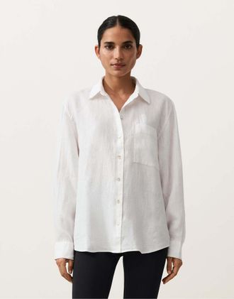 Oysho Camicia comoda bianco sporco in 100% lino