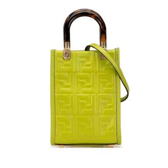 Fendi Pre-owned Mini Bags, female, Green, Size: ONE SIZE Pre-owned Sunshine Shopper Tote
