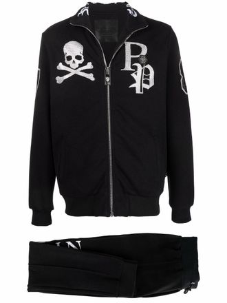 Philipp Plein logo-print track pants - Black