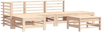 vidaXL 6 Piece Garden Lounge Set Solid Wood Pine Vidaxl
