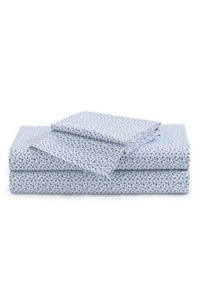 Petite Plume Ditsy Waltz Sheet Set in White at Nordstrom, Size Twin