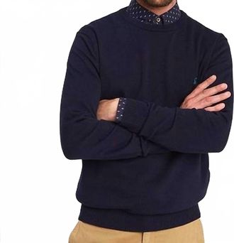 Joules Jarvis Crew Neck Jumper Top In French Navy