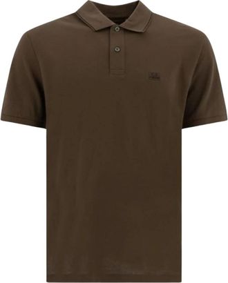 C.P. Company Groene Logo Polo Shirt Stretch Piquet - Heren - Polos - Groen - S - Katoen - Tops
