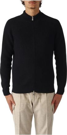 Gran Sasso Truien & Vesten, Heren, Blauw, 2Xl, Wol, Virgin Wool Zip-up Cardigan