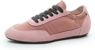 Generic NYSBH Womens Sneakers Shoes Flat Non-Slip Large-Size Color-Blocked Running Shoes for Women Pink