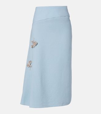 Erdem Gonna midi in lana vergine