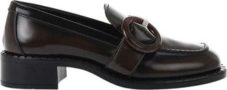 Prada Brown Solid Loafers