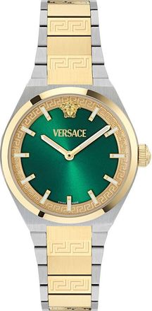 Versace V-Auria Two-Tone Bracelet Watch, 35mm in Two Tone at Nordstrom