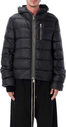 Rick Owens Black Quilted Hood Jacket