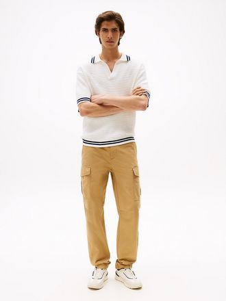 Tommy Hilfiger Mens Lightweight Peached Cargo Pant - Beige - 29W x 30L