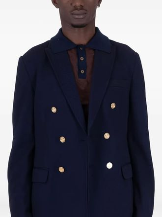 Daniele Alessandrini double-breasted gold-button blazer - Blue
