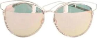 Dior Pre-owned Accessories, female, Pink, Size: ONE SIZE Pre-owned Vintage Metal Sunglasses