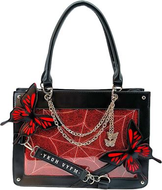 Generic Gothic Butterfly Bag - Dark Style Tote Bag For Women | Convenient Reusable Shopping Tote, School Bags, Grocery Fashionable Shoulder Bags, Lightweight 