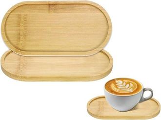 OEM 2 Posavasos De Madera Ovalados Para Vidrio, Posavasos De Madera Para Caf&eacute;, Portavelas De Vidrio, Posavasos Para Bebidas, Mesa De Bar, 165 X 80 Mm