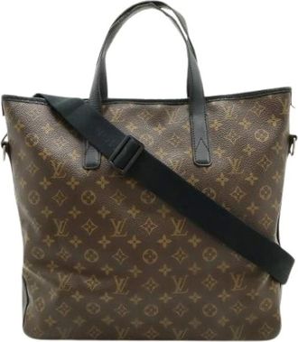 Louis Vuitton Pre-owned Tote Bags, male, Brown, Size: ONE SIZE Pre-owned Davis Monogram 2way Tote Bag