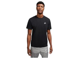 Nike Sportswear Club T-Shirts Mens T Shirt Black/White/Dark Grey : 2XL, Cotton