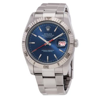 Rolex Pre-owned Rolex Datejust Automatic Chronometer Blue Dial Mens Watch 116264-BL0
