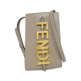 Fendi Pre-owned Cross Body Bags, female, Beige, Size: ONE SIZE Pre-owned Pouch Shoulder Bag