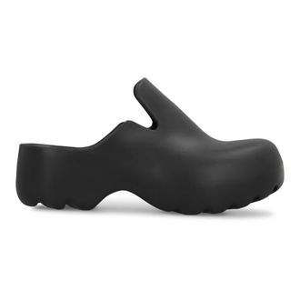 Bottega Veneta Clogs, female, Black, Size: 8 US Rubber Slides Round Toeline Shoes