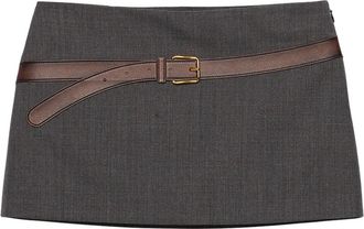 Prada Minigonna con stampa - Grigio