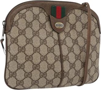 Gucci Pre-owned Canvas Cross Body Tas - Dames - Vintage Schoudertas - Beige - ONE Size - Vintage