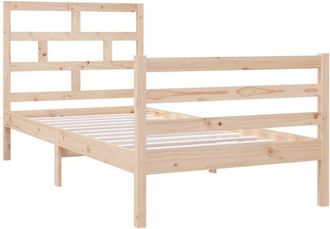 vidaXL Bed Frame without Mattress 90x190 cm Single Single Solid Wood vidaXL