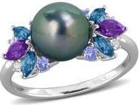 Delmar 8-8.5mm Cultured Tahitian Pearl Cluster Ring at Nordstrom Rack, Size 7