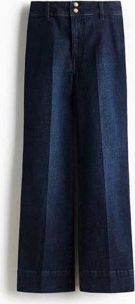 H&M Wide High Jeans in Dark Denim Blue at Nordstrom, Size 10