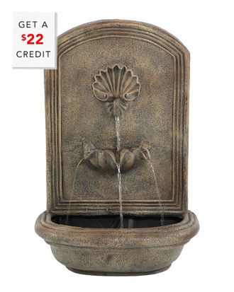 Sunnydaze Seaside Solar Wall Fountain With $22 Credit