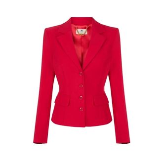 Elisabetta Franchi Dames, Jassen, Rood, Maat: XL Leer