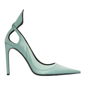 Nina Ricci Schoenen, Dames, Groen, 36 EU, Satijn, Satijnen Pumps met Strikdetail
