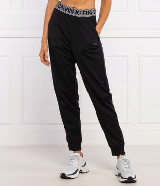 OEM Pantalones Deportivos Negros Para Mujer Calvin Klein Con Cord&oacute;n Ajustable Y Logo, Talla Xs Tia