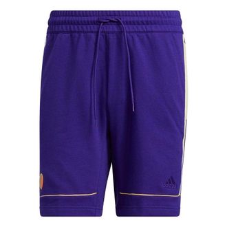 adidas Dm Short Stripe Basketball Sports Shorts Blue Purple HB6765