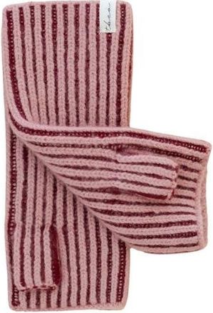 TBCo Cashmere & Merino Ribbed Two-Tone Wrist Warmers in Burgundy Two-Tone at Nordstrom