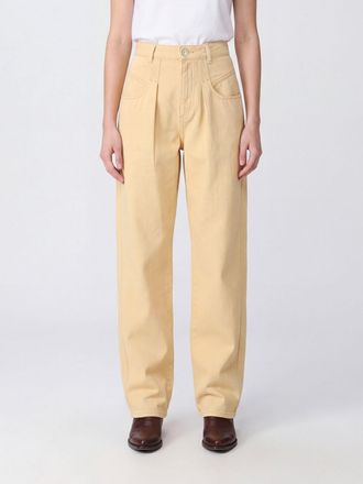 Isabel Marant Jeans Lisha a vita alta in denim di cotone con gamba larga