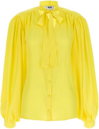Msgm Yellow Bow shirt