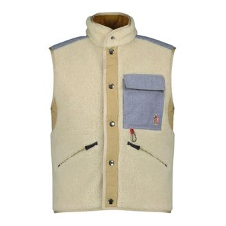 Moncler Vests, male, Beige, Size: S Teddy & Chambray Gilet